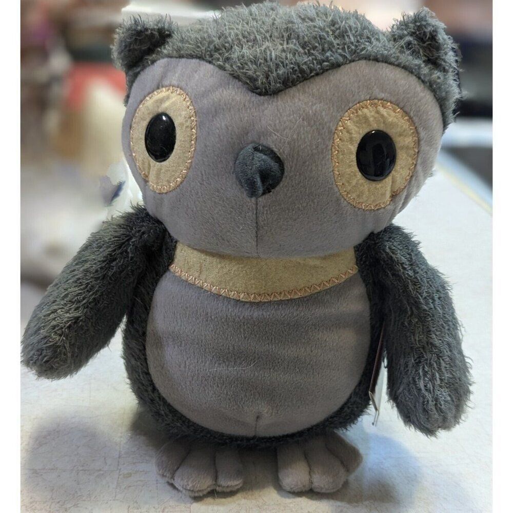 Kohls Cares for Kids Gray Owl Soft Plush Aesop's Fables Hooty Owl 10" Fuzzy Toy